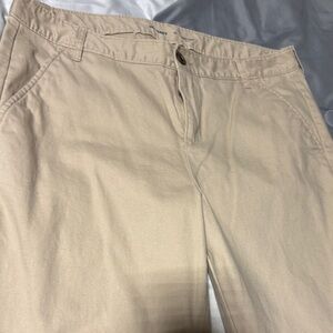 Old Navy Tan Chinos Straight-Leg Cotton Blend